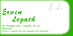 ervin legath business card